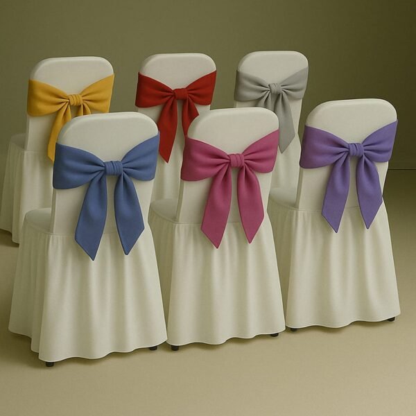 Kit de 150  Moños Decorativos para Sillas – 2.60 m x 16 cm