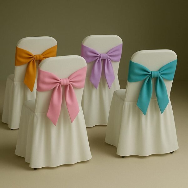 Kit de 50  Moños Decorativos para Sillas – 2.60 m x 16 cm