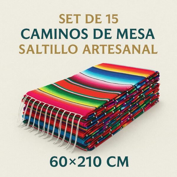 Kit 15 Caminos de Mesa Saltillo Artesanal
