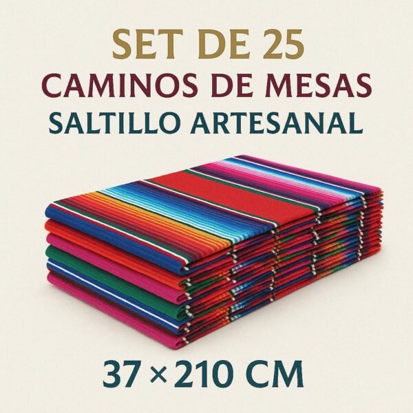 Kit 25 Caminos de Mesas Saltillo Artesanal